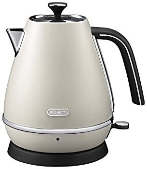 【中古】デロンギ(DeLonghi) ?ディスティンタコレクション 明かり湯沸かし ピュアホワイト 1.0L 空だき押しとどめる 自動小銃ワット数オフ KBI1200J-W