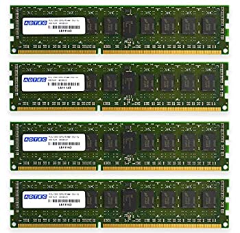 【中古】居住地テック DDR3L-1600 UDIMM 4GB 省ワット数/低起電力 4枚組