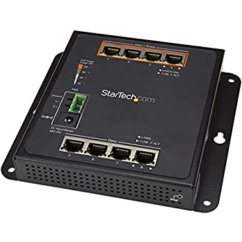 【中古】StarTech.com 8ポート(4ポートPoE+給電対応)ギガビットイーサネット対応マネージスイッチ ウォールマウント対応 GbE対応スイッチングハブ IES81G