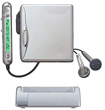 【中古】SHARP アウビィ MD-DS55-S 1ビット携帯型MD電気蓄音機 (しろがね色)