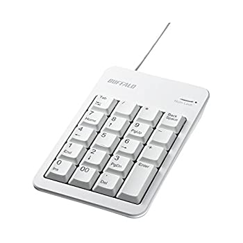 【中古】【未使用】BUFFALO 有線テンキーボード Tabキー付き ホワイト BSTK100WH 4,886円