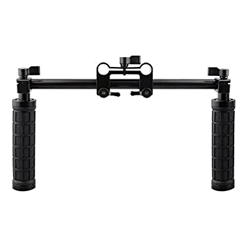 【中古】【未使用】CAMVATE ハンドルグリップ フロントハンドバー クランプマウント 15mm ロッドサポートシステム ショルダーリグ (ブラック)