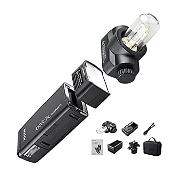 【中古】【未使用】【PSE認証取得&日本語説明書付き】Godox AD200 ポケット TTL スピードライト フラッシュ ポータブル ミニ 2個ライトヘッド付き GN52 GN60 1 / 80
