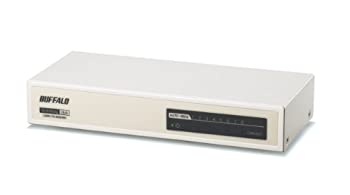 【中古】【未使用】BUFFALO 8ポート スイッチングHUB 金属筐体/電源内蔵モデル LSW3-TX-8NS/WH