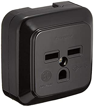 【中古】【未使用】Panasonic 接地2P30A角型コンセント(薄形)ブラック WK36301B