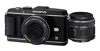 【中古】【39shop】OLYMPUS★ミラーレス一眼 PEN E-P3 ツインレンズキット ブラック E-P3 TKIT BLK(良い)|アトリエ絵利奈