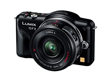 【中古】【39shop】パナソニック★ミラーレス一眼カメラ LUMIX GF3 電動ズームキット エスプリブラック DMC-GF3X-K(良い)|アトリエ絵利奈