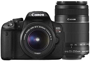 【中古】Canon デジタル一眼レフカメラ EOS Kiss X6i ダブルズームキット EF-S18-55ｍｍ/EF-S55-250ｍｍ付属 KISSX6i-WKIT