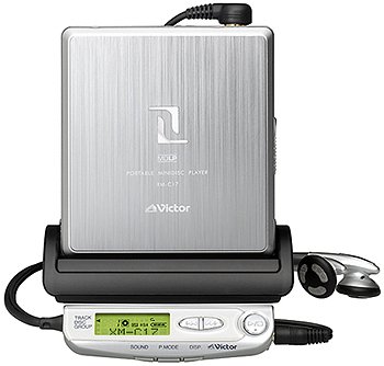 【中古】Victor JVC 携帯型ＭＤ電気蓄音機 ＸＭ－Ｃ17Ｐ－Ｓ