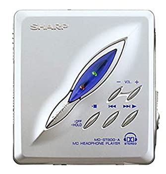 【中古】SHARP せつ然たる MD-ST800 青味 携帯型MD電気蓄音機 MDLP相応う （MD生まれ変わり専用機/MDウォークマン）
