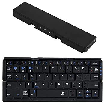 【中古】3E 【スマホ／タブレット対応】ワイヤレスキーボード［Bluetooth・Android／iOS／Win］ 2つ折りタイプ Plier （英語配列60キー・ブラック）　3E-