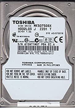 【中古】Toshiba mk5075gsxハードドライブ500?GB 2.5?%ﾀﾞﾌﾞﾙｸｫｰﾃ% SATA 5.4?K 5400?RPM。
