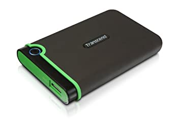 【中古】【39shop】Transcend★ポータブルHDD 2TB 耐衝撃 スリムタイプ USB3.1 Gen1 アイロングレー 3 TS2TSJ25M3S(良い)|アトリエ絵利奈
