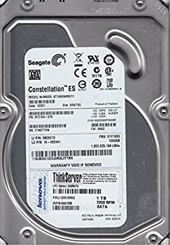 【中古】Seagate 3.5インチ内蔵HDD SATA 6Gb/s 1TB 64MB 7200rpm ST1000NM0011