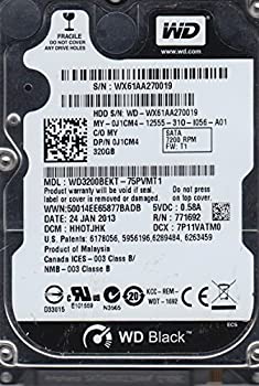 【中古】wd3200bekt-75pvmt1、DCM hhotjhk、Western Digital 320?GB SATA 2.5ハードドライブ
