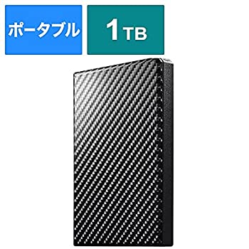【中古】【未使用】アイ・オー・データ機器 HDPT-UTS1K USB3.1 Gen1対応ポータブルハードディスク「高速カクうす」 カーボンブラック 1TB