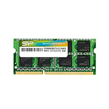【中古】【39shop】【未使用】シリコンパワー★ノートPC用メモリ 204Pin SO-DIMM DDR3-1333 PC3-10600 8GB SP008GBSTU133N02(新古品)｜アトリエ絵利奈