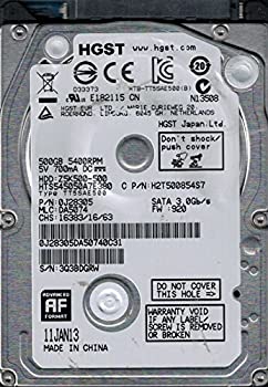 【中古】【未使用】「HITACHI Z5K500-500」500GB 2.5インチ ハードディスク SerialATA 5400rpm 4Kセクター 7mm厚