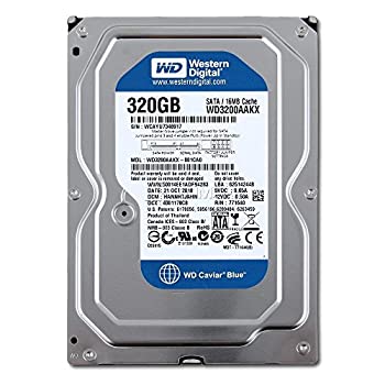 【中古】【未使用】WESTERN DIGITAL bule WD 3.5インチ 内蔵 HDD 320GB Serial ATA600 sata 7200rpm 16MB メーカーリファビッシュ WD3200AAKX