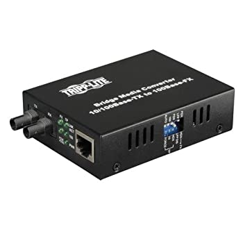 【中古】Tripp Lite Fiber Optic 10/100BastT to 100BaseFX-ST Multimode Media Converter 2粁 1310航空マイル - Fiber media converter - Ethernet%ｶﾝﾏ% Fast Et