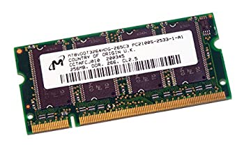 【中古】Micron MT8VDDT3264HDG-265C3 SO Dimm - 256Mb DDR 266 (PC2100S-2533-1-A1)
