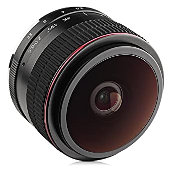 【中古】【39shop】Opteka★6.5mm f/2 HD MC マニュアルフォーカス 魚眼レンズ Fuji X Mount APS-C デジタルカメラ用(良い)|アトリエ絵利奈