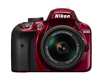 【中古】Nikon デジタル一眼レフカメラ D3400 AF-P 18-55 VR レンズキット レッド D3400LKRD 42,063円