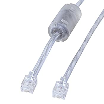 【中古】サンワサプライ コア付シールドツイストモジュラーケーブル シルバー 5m TEL-FST-5N2