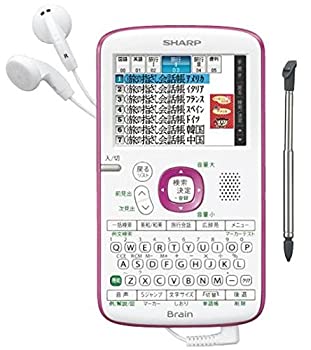 【中古】SHARP パウダーコンパクト色つや陰電子字引きBrain 旅する模範例 サクラ色系 PW-AC11-P
