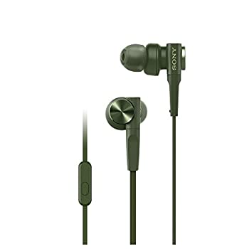 【中古】ソニー イヤホン 重低音モデル MDR-XB55AP : カナル型 リモコン・マイク付き グリーン MDR-XB55AP G