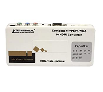 【中古】【未当て嵌める】J-Tech Digital JTD-VGA+COMTOHDMI構成成分映像媒体-YPbPrとVGA-HDMIアップスケーリングコンバータ