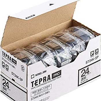 【中古】【未当て嵌める】第一人者体育館 磁気テープ薬莢 テプラPRO ST24K-5P 24粍 5個 澄み切った