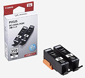 【中古】【未使用】Canon 純正インクカートリッジ BCI-350 ブラック 大容量タイプ 2個パック BCI-350XLPGBK2P