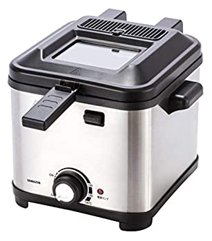 【中古】【39shop】【未使用】[山善]★電気フライヤー 家庭用 卓上 コンパクト ダイヤル式 温度調節 油切り網 シルバー YAD-F800(S) [メーカー1](新古品)｜アトリエ絵利奈