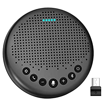 【中古】eMeet Luna 金棒引き電話機 話し合い用マイクロホン金棒引き Bluetooth相応う Skype Zoom など相応う ノイズキャンセリング  VoiceIA科学技術 オンライン話し合い