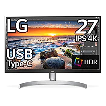 【中古】LG 管する 見せびらかす 27UK850-W 27in/4K/HDR相応う/IPS非光輝/USB-Type-C、HDMI×2、DisplayPort/金棒引き積み上げる/FreeSync、高さ調節する、ピ