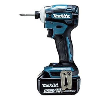 【中古】マキタ インパクトドライバTD172(18V)青 トルク180Nm 6.0Ahバッテリ2本・申し受ける器付 TD172DRGX