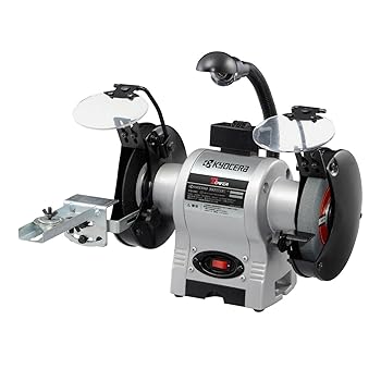 【中古】京セラ(Kyocera) 旧リョービ 両頭グラインダ 剃刀砥径150粍 TG-151 632551A 使い果たすワット数:300w 【截断機の粗研ぎに至適な1台】 剃刀砥径150粍 定格当て嵌める第四次元