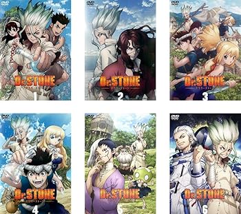 【中古】【39shop】Dr.STONE★ドクターストーン [レンタル落ち] 全6巻セット [マーケットプレイスDVDセット商品](非常に良い)｜アトリエ絵利奈