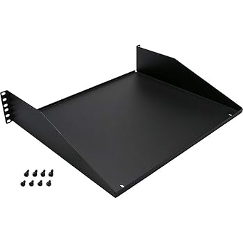 【中古】パンドウイット 19in仕合わせ用棚板(2U) SRM19FM2 黒いこと