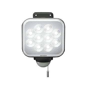 【中古】ムサシ RITEX フリーアーム式LEDセンサーライト(12W×1灯) 「コンセント式」 防雨型 LED-AC1012