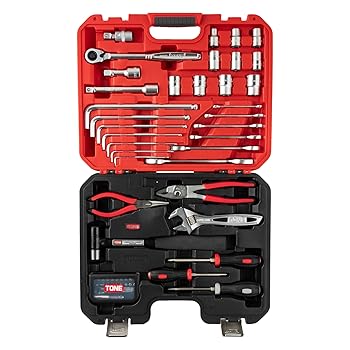 【中古】トネ(TONE) コンビネーションツールセット K700 差込角12.7mm(1/2\") レッド 内容57点