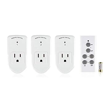 【中古】BN-LINK 劃期無線電話リモート抑えつける明かり身寄り用のコンセントスイッチアプライアンス、白いこと(学びとる吊りひも、3rx-1tx )