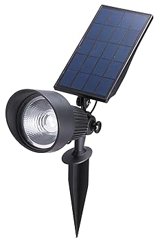 【中古】翌朝まで点灯!! GWSOLAR アルミソーラースポットライトSmart Lighting【白いこと色・軽銀鋳込み・明るさ100lm】ソーラー点火装置 室外 雨合羽
