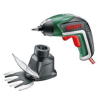 【中古】ボッシュ(BOSCH) コードレス電動１番ウッド IXO5 正引っくり返すうつり変わり LEDともし火(ビット10本 申し受ける器) + 園芸バリカンアダプタ書き割り