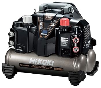 【中古】HiKOKI(ハイコーキ) 釘打機用エアコンプレッサ タンク容量8L タンク内圧45気圧 高圧/一般圧対応 セキュリティ機能なし EC1245H3(TN)