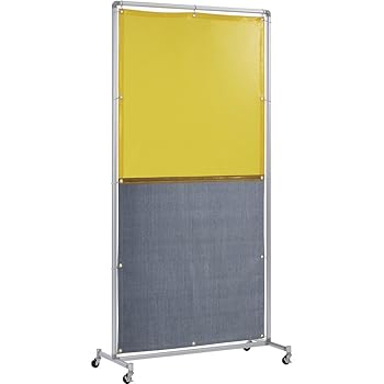 【中古】【39shop】吉野★遮光火花兼用衝立(イエロー&times;A種シート)1&times;2 単体キャスター YS-12SC-Y-BW 火花用衝立(非常に良い)｜アトリエ絵利奈
