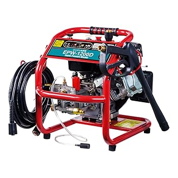 【中古】[ナカトミ] エンジン高圧洗浄機 12Mpa 電源不要 ノズル4種 自給 水道直結 ホース 高圧ホース10m エンジン式 高圧洗浄機 エンジン洗浄機 EPW-1200 55,705円