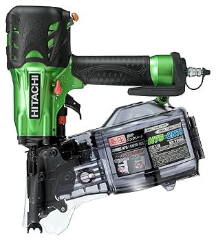 【中古】HiKOKI(ハイコーキ) 高圧一巻き釘打機 鉄条45~75粍 腰かけ32~50粍 品確法・2×4相応う NV75HMC