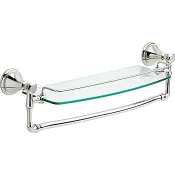 【中古】Delta Faucet キャシディ 24in バーガラスシェルフ 18 Inch Glass Shelf with Bar 79710-PN 1